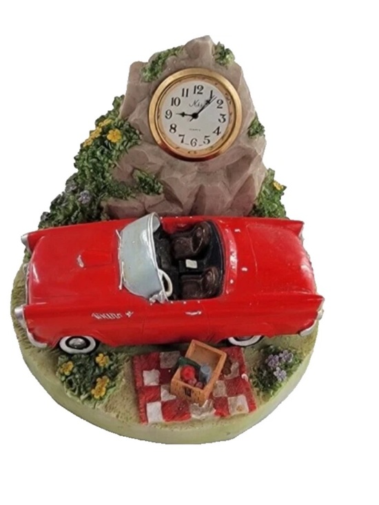 Other - Red Convertible Car Clock Decorative Wall Accent
